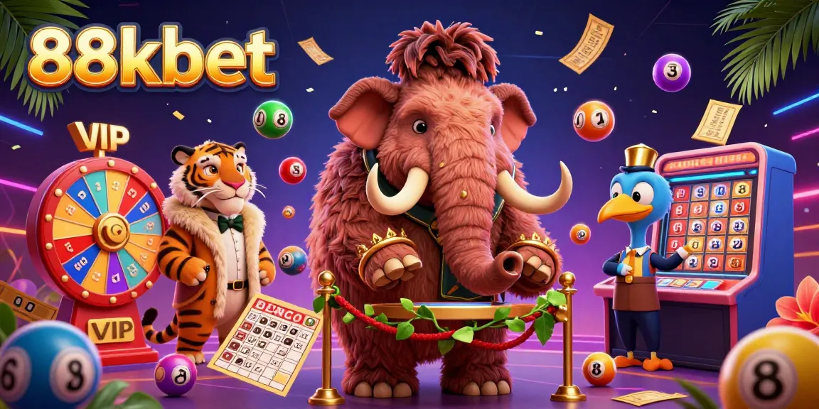 Engage with exciting casino adventures at 88kbet featuring vibrant characters and lottery excitement.