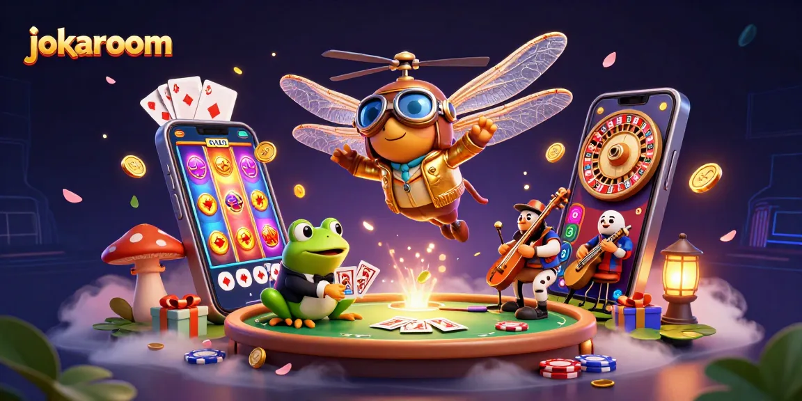 Play exciting blackjack games at jokaroom in a thrilling cartoon casino scene.