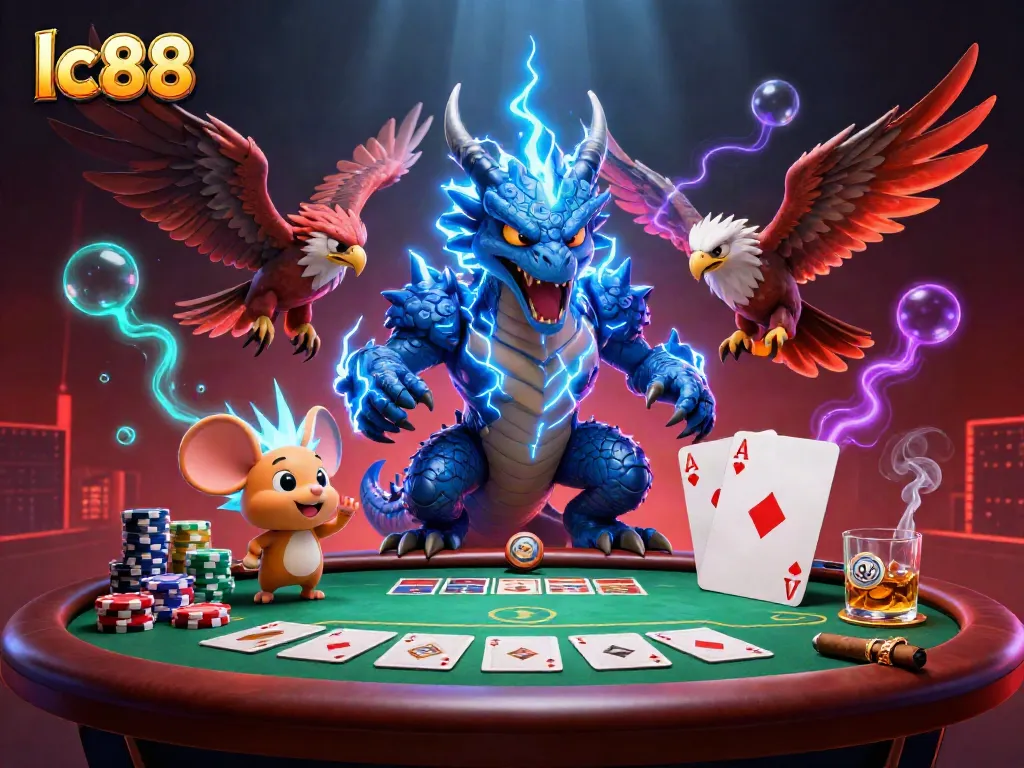 Experience exciting gameplay at lc88 with a thunder dragon and vibrant casino elements.